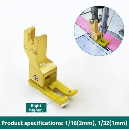 1780★ Pied-de-biche jaune en plastique haut-bas pour machine à coudre informatique, surpiqûres et couture de ceinture, finition dorée durable★