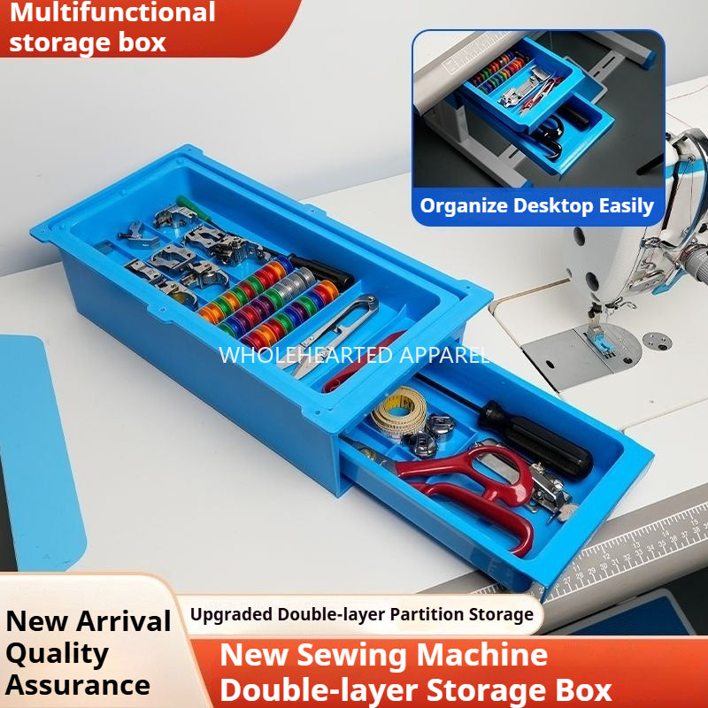 1727★  Sewing machine universal double-layer large-capacity storage drawer box presser foot scissors screwdriver widened storage sewing accessories★