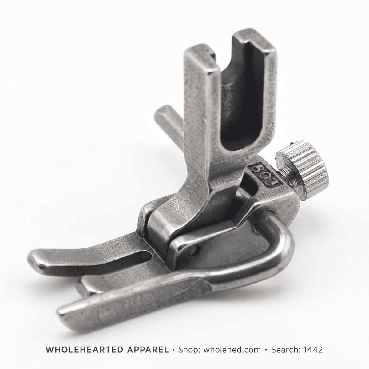 1442★ All-Steel Adjustable Edge Guide Presser Foot for Industrial Flatbed and Computerized Sewing Machines