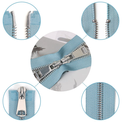 3112  Zipper No. 5 platinum pull up and down No. 8 piece double open silver tooth hanging plated zipper head jacket trench coat sweater universal for all kinds of clothing