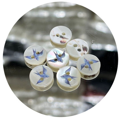 3064  Exquisite Versatile Swallow Shell Button Pure Natural Fritillary Button Tarobe High-end Shirt Button Decorative Button 11.5