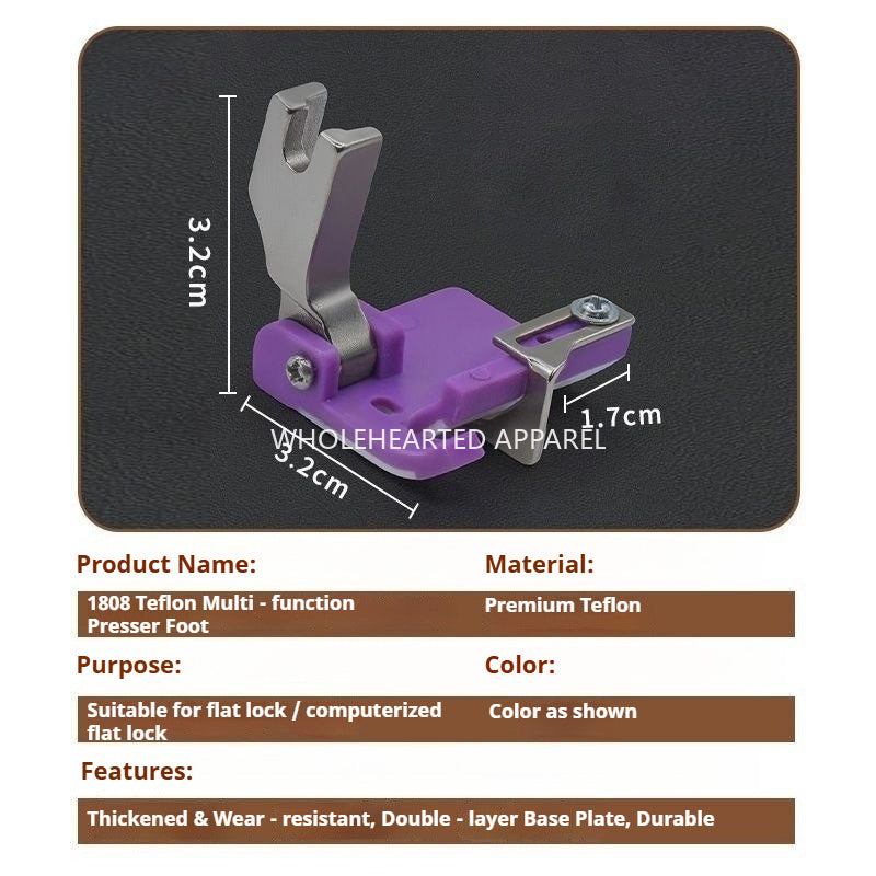 1808★ P284 Prensatelas de guía de borde multiusos para máquinas de coser computarizadas de pespunte, para dobladillos y pliegues en pantalones★