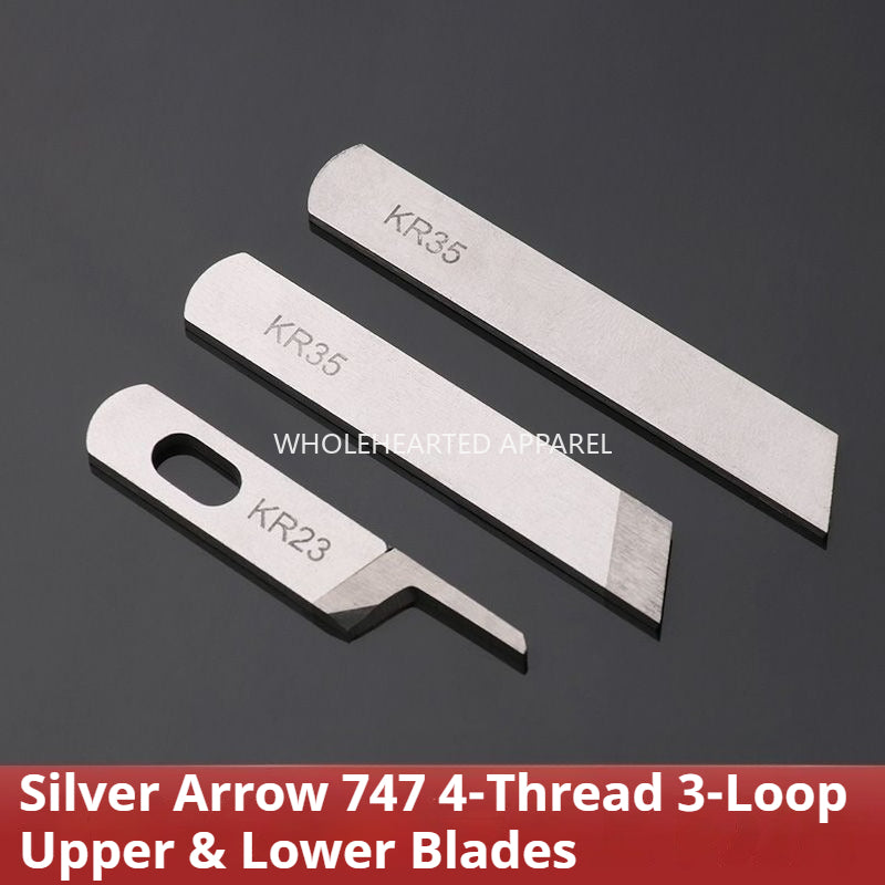 1096★ Accesorios para máquinas de coser máquina overlock Silver Arrow máquina overlock de cuatro hilos máquina overlock industrial 747 cuchillas superiores e inferiores marca Eagle genuina★
