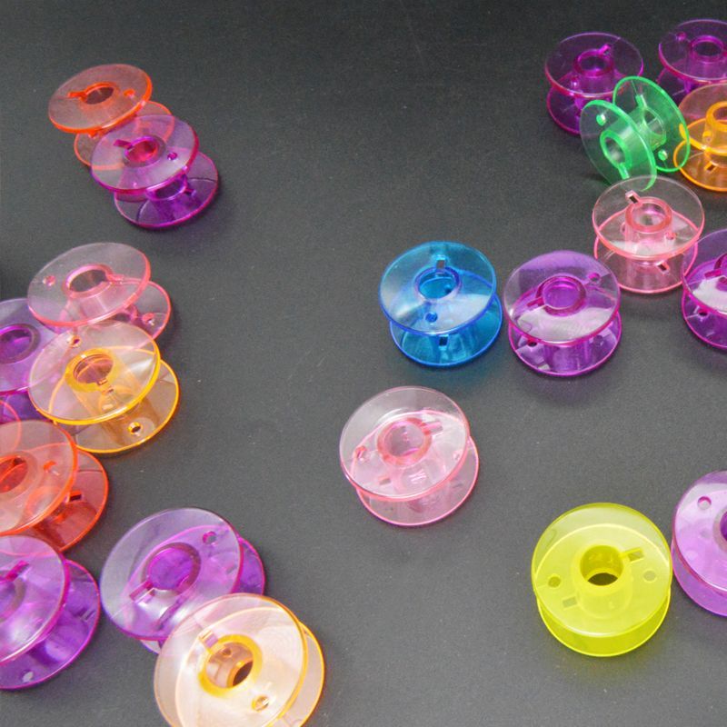 1860★ Colorful Transparent Plastic Bobbins for Brother and Butterfly Domestic Electric Sewing Machines★