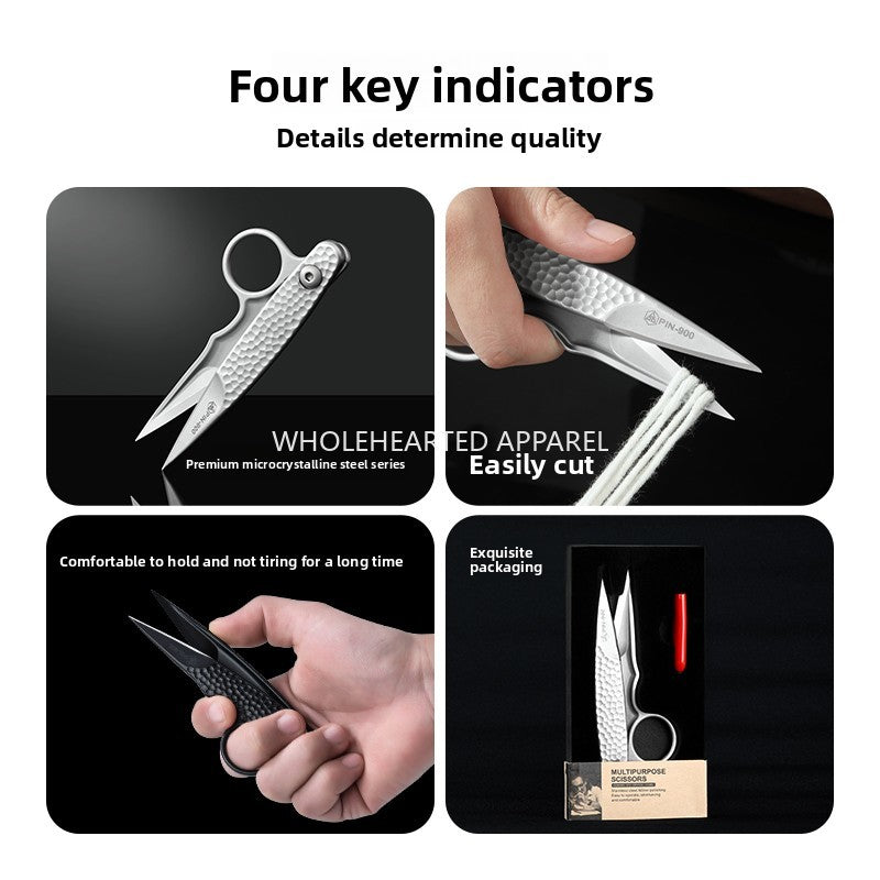 1661★  Household microcrystalline steel scissors stainless steel yarn scissors spring small scissors cross stitch scissors tailor thread scissors