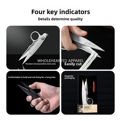 1661★  Household microcrystalline steel scissors stainless steel yarn scissors spring small scissors cross stitch scissors tailor thread scissors