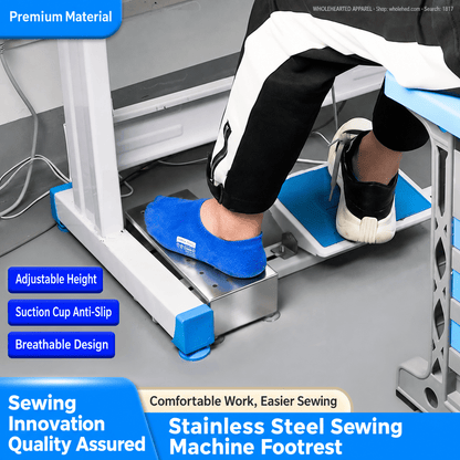 1817★ Pedal de acero inoxidable para máquina de coser, altura ajustable con acabado pulido suave y sin rebabas para un uso prolongado y cómodo.