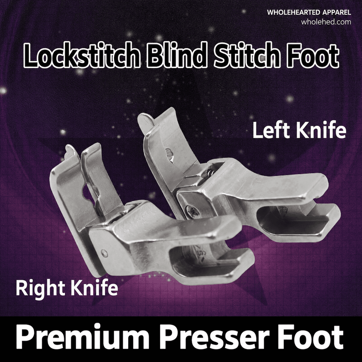 1382★ Daqian All-Steel Stitch-in-the-Ditch High-Low Presser Foot for Computerized Lockstitch Machines, Collar and Waistband Sewing.