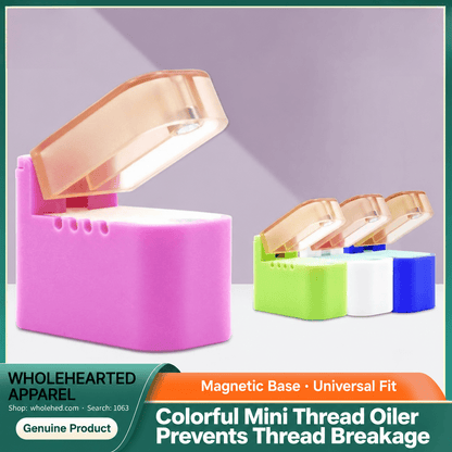1063★ Lubrificateur universel coloré pour fil de machine à coudre avec coupelle d'huile en silicone, aide à réduire la casse et l'effilochage du fil