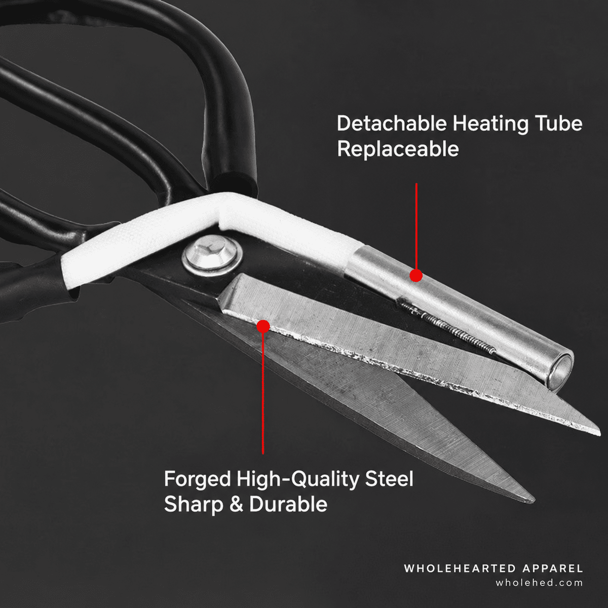 1220★ Electric Hot Scissors with Switch for Label Edge Trimming and Webbing Cutting Heating Tube Type.