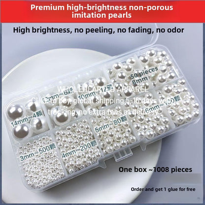 1584★  Boutique high-brightness non-porous imitation pearl mixed New Year's jewelry accessories pearl DIY material handmade beaded loose beads