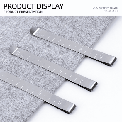 1663★ Metal Sewing Hemming Clip Sewing Clip 3 Inch Measuring Ruler Quilting Clip Fixed Ruler DIY Sewing Fixed Marker.