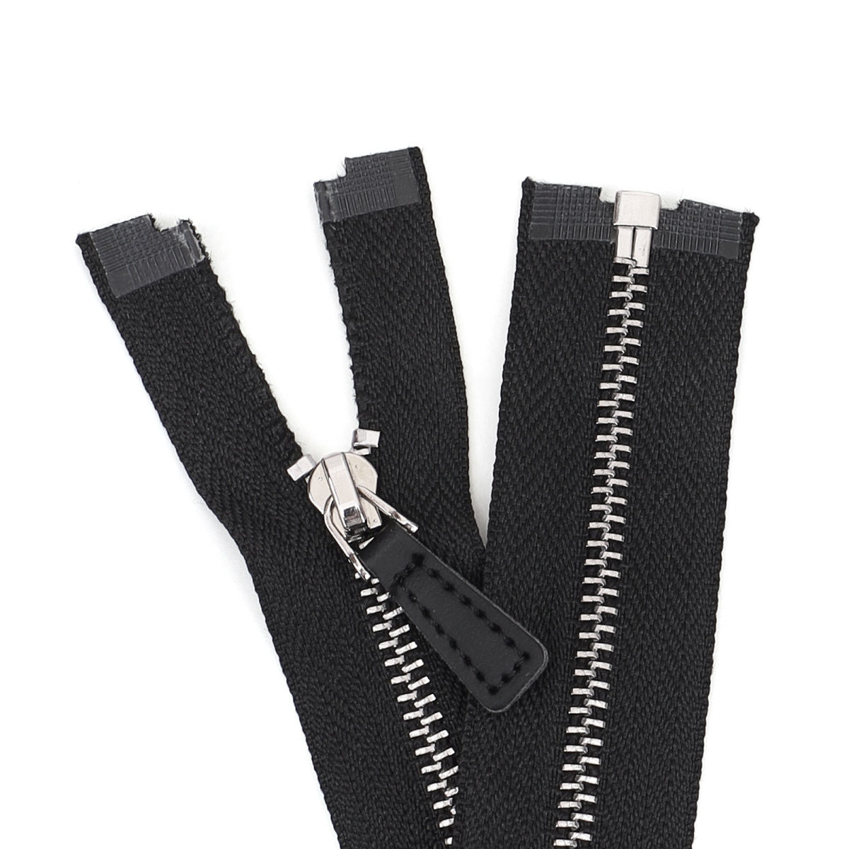 3107  No. 3 platinum open tail leather pull head metal silver tooth clothing bag DIY daily necessities available