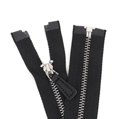 3107  No. 3 platinum open tail leather pull head metal silver tooth clothing bag DIY daily necessities available