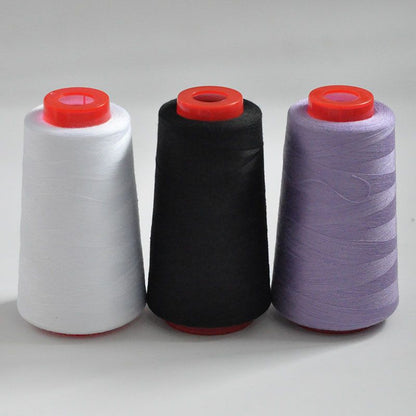 3053  Thread 402 Sewing Thread Household High Speed Thread Sewing Machine Pagoda Polyester Flat Car Large Roll Black and White Color
