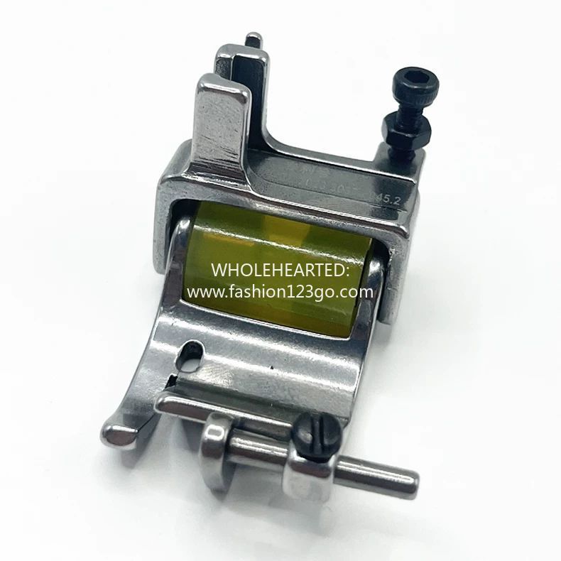 1095★  New T9 hemming roller presser foot width adjustable upper trousers collar shirt flat car does not twist wheel presser foot