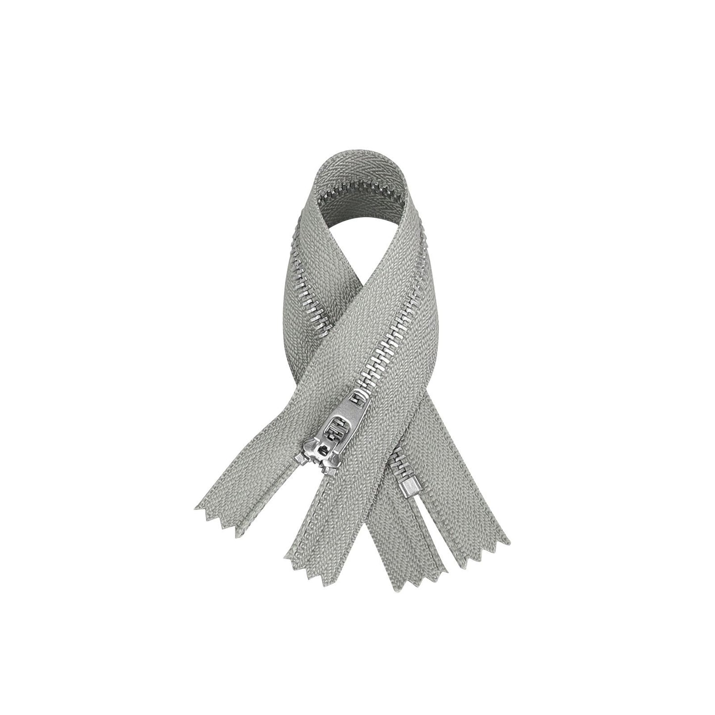 3074  New No. 3 white copper closed tail spring head work size tail with strong locking, special for pants placket zipper