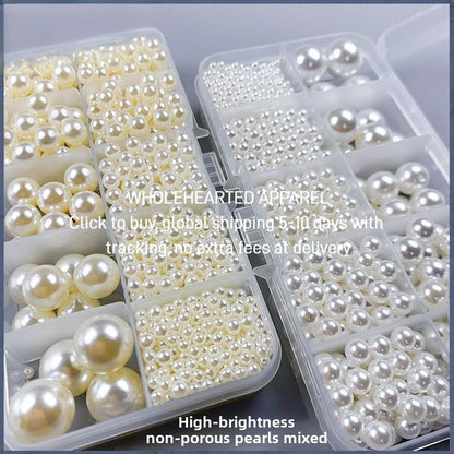 1584★  Boutique high-brightness non-porous imitation pearl mixed New Year's jewelry accessories pearl DIY material handmade beaded loose beads