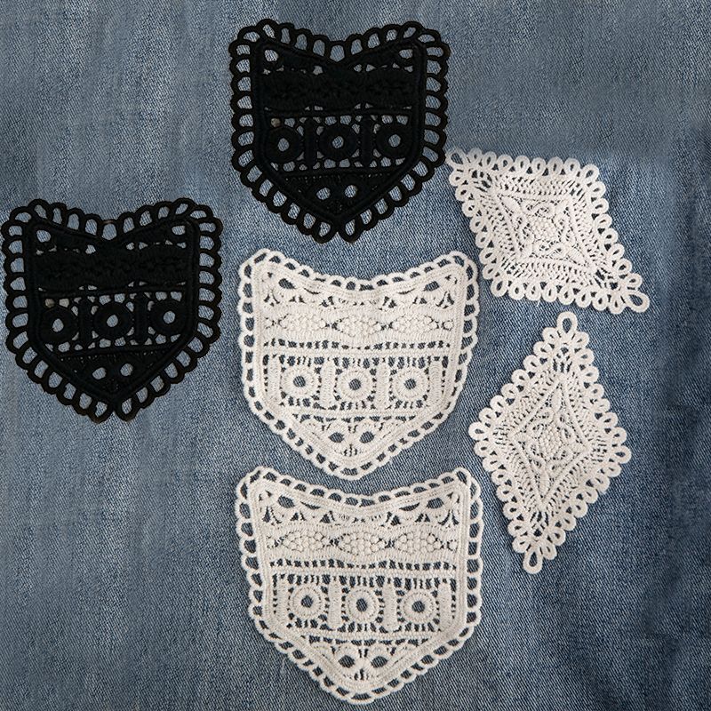 1935★ Extension de ceinture en dentelle brodée, garniture décorative ajourée pour l'ajustement manuel de la taille d'un pantalon.