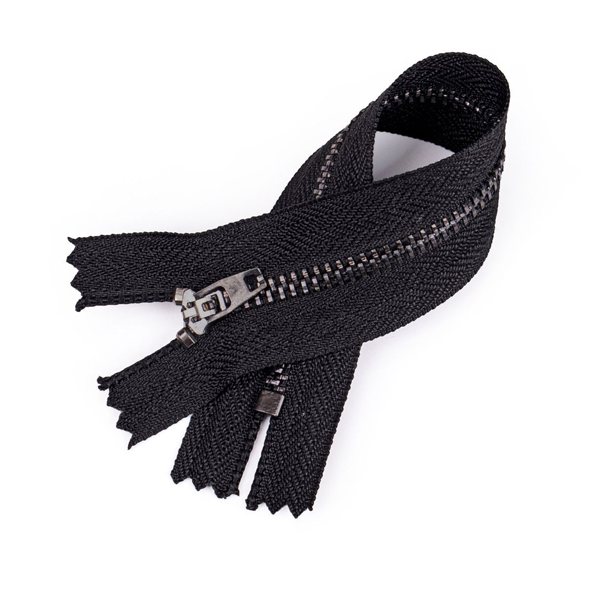 3101  Zipper No. 3 gun color metal closed tail spring head work code gun color tooth black nickel color ribbon lock