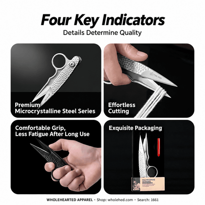1661★ Microcrystalline Steel Thread Snips, Stainless Steel Sewing Scissors for Embroidery, Cross Stitch and Tailoring