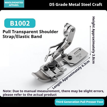 1746★ Premium all-steel overlock machine transparent shoulder-strap presser foot, left-right adjustable, anti-skew EX998 sewing accessory★