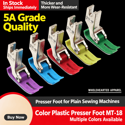 1729★ MT-18 Kaki Penekan Plastik Warna, Tipe Universal 5A, Tahan Aus untuk Aksesori Mesin Jahit Industri★
