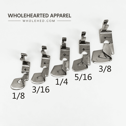 1236★ Curved Hemmer Presser Foot for Silk Chiffon and Lightweight Fabrics.