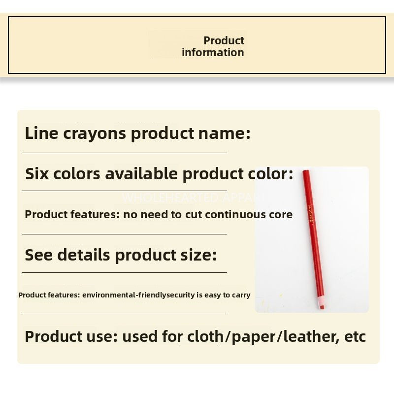 1666★ Washed crayon cutting clothing scratching chalk scratching powder color painting powder cutting clothing scratching powder tailoring tools free pull line pen