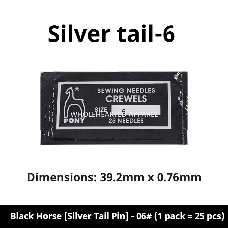 1514★ Aiguilles à broder indiennes authentiques PONY, marque cheval, marque cerf, queue dorée, 25 pièces/sachet★