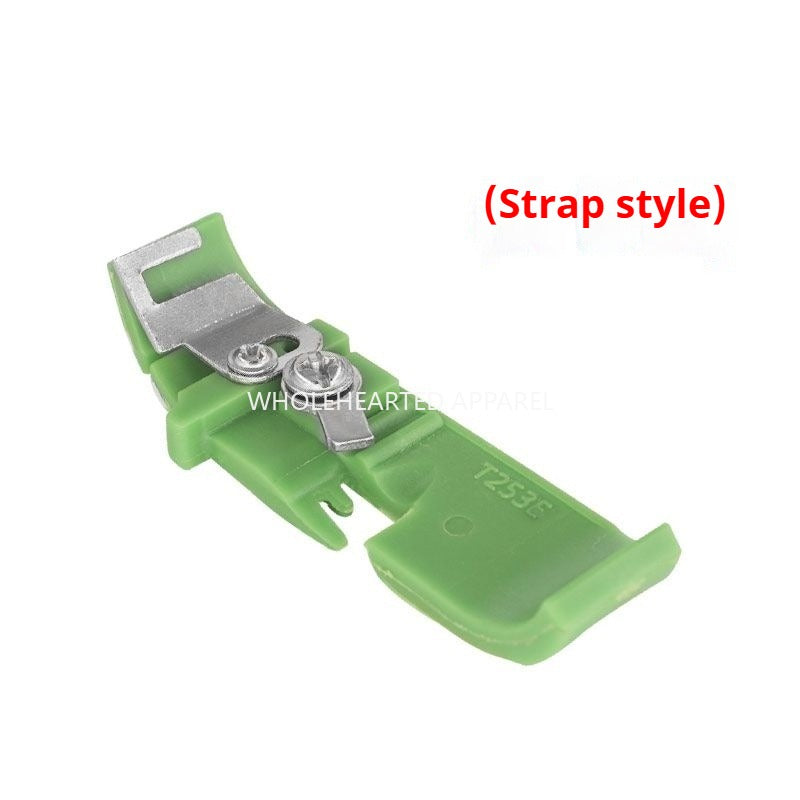 1034★  Thickened Teflon four-wire hemming machine presser foot leather industrial oversewing machine edge car glue presser foot edge locking plastic baseplate★