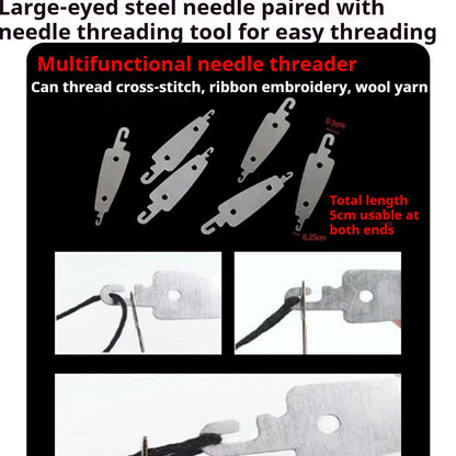 1651★ needle and thread 36-piece combination set, high-quality big-eye steel needle, thread remover 203 medium and thick five-color denim thread★