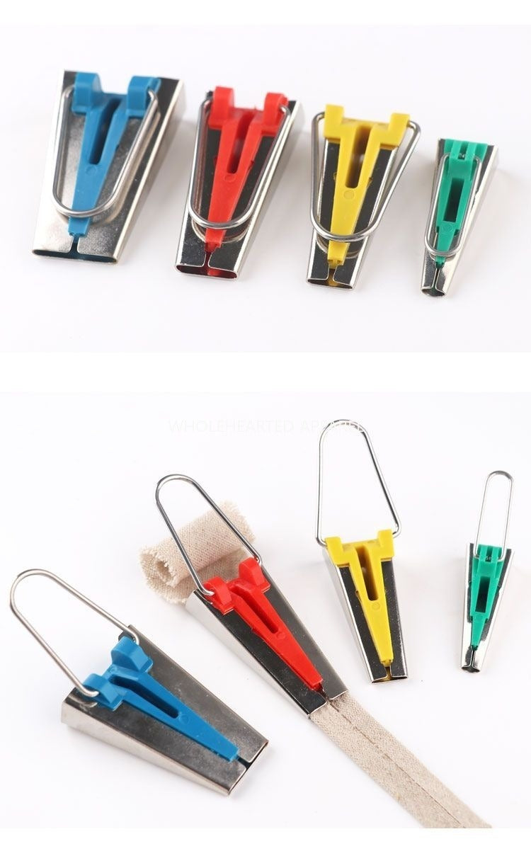 1045★ Herramientas de patchwork de alta calidad, máquinas para hacer cintas, dispositivos para dobladillos, dispositivos para dobladillos manuales de bricolaje, dispositivos para dobladillos de 6-25 mm★
