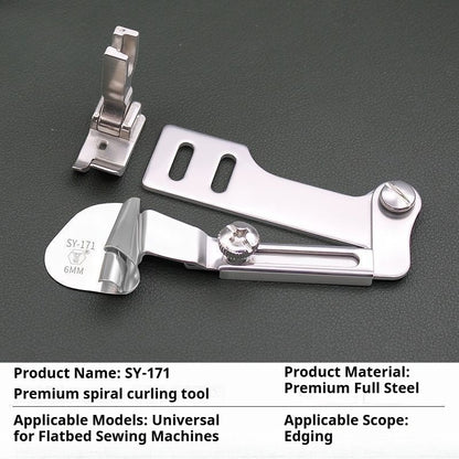 1062★  [Handmade] SY-171 boutique spiral hemming device, universal in thickness, no burrs and no bursts★