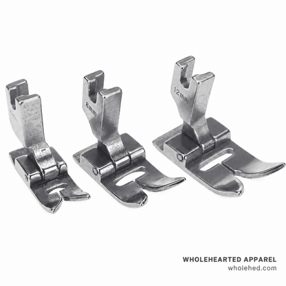 1590★ Piedino premistoffa zigzag 20U per impunture, per macchine da cucire con larghezze di 5mm, 8mm e 12mm.