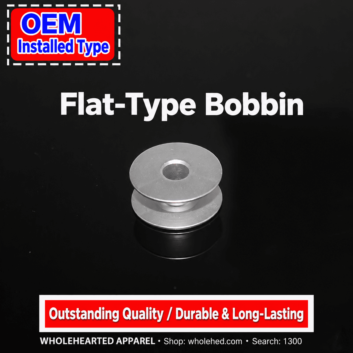 1300★ Durable Anodized Aluminum Bobbin for Industrial Flatbed and Computerized Sewing Machines