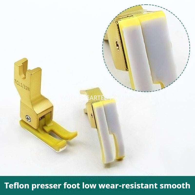 1780★ Pied-de-biche jaune en plastique haut-bas pour machine à coudre informatique, surpiqûres et couture de ceinture, finition dorée durable★