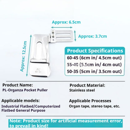 1713★  Organ strip pocket pull tube Computer flat car universal bag Pocket flange pull tube Sewing accessories tools★