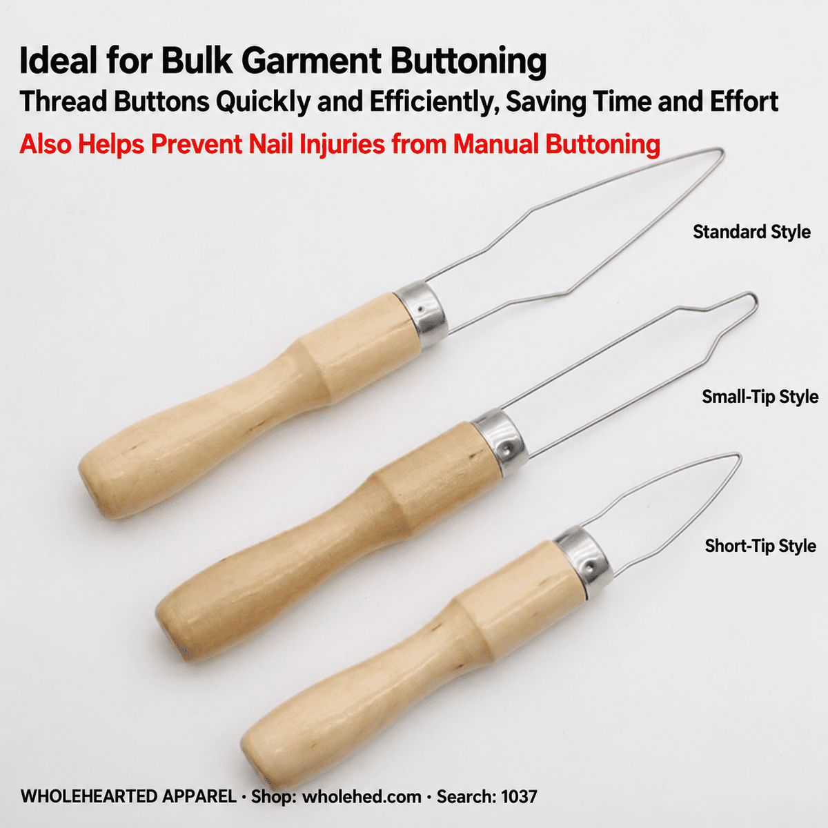 1037★ Quick Button Fastening Tool for Garment Factories and DIY Sewing Projects.