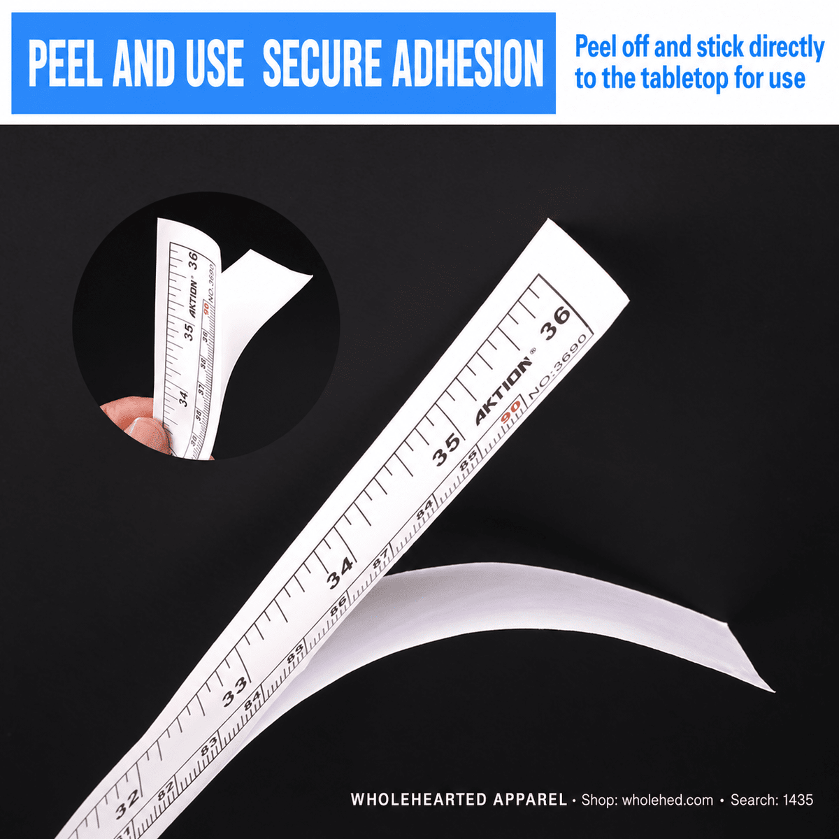 1435★ 90 cm Self-Adhesive Ruler for Industrial Sewing Machine Tables and Garment Pattern Making