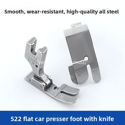 1626★  New 522 flat car with knife All steel presser foot Flat car Universal presser foot 2/8/10/12mm sewing machine accessories