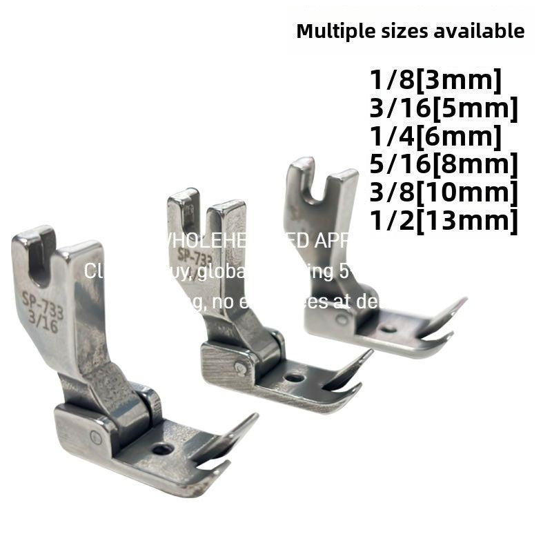 1456★  Flat car SP-733 blindfolded presser foot F503 curved hem pull cylinder matching special crimping presser foot crimping foot