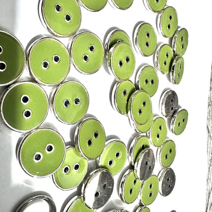 3019  High-grade plastic electroplating paint drop plastic two-eye button, children's button round button