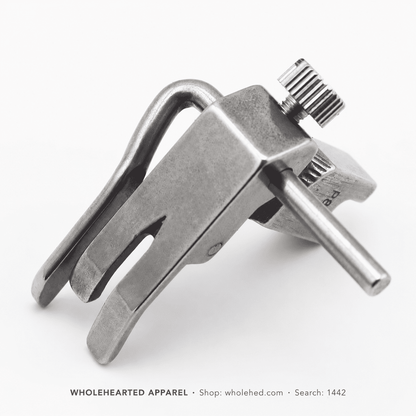 1442★ All-Steel Adjustable Edge Guide Presser Foot for Industrial Flatbed and Computerized Sewing Machines