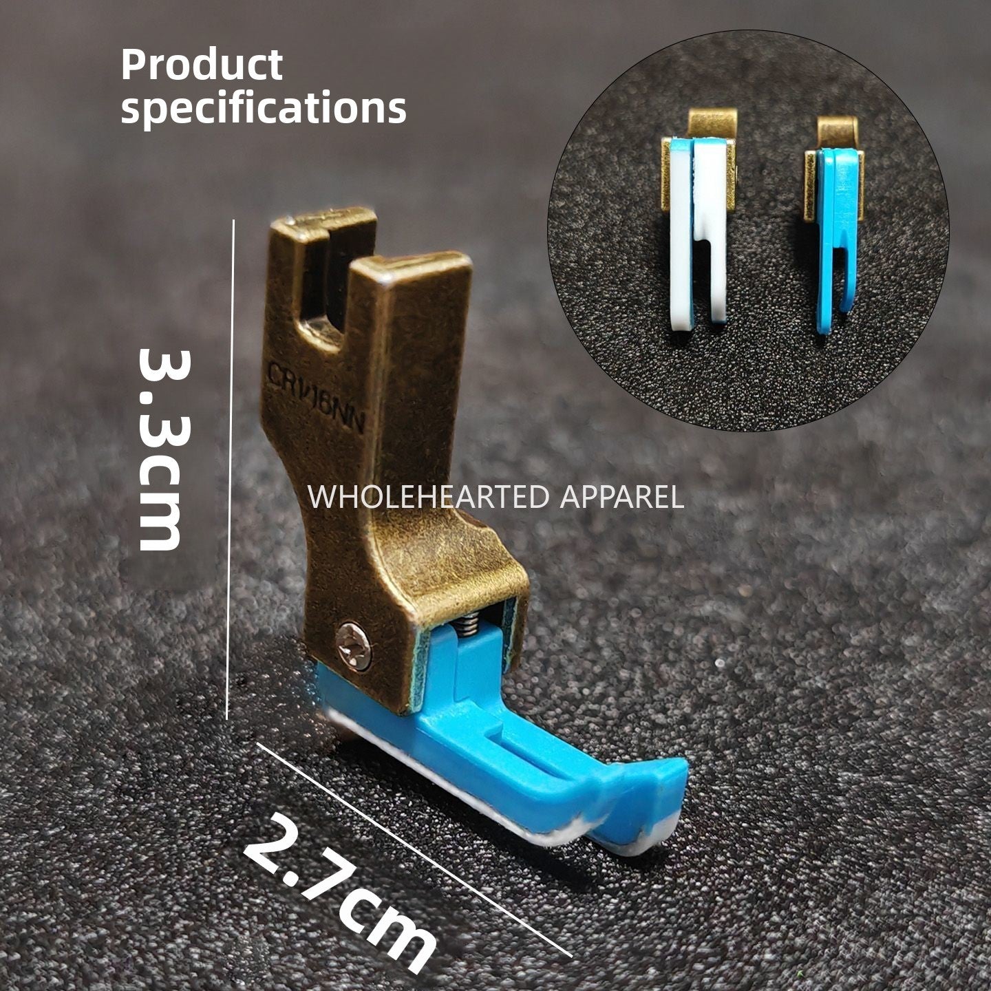 1687★  [Narrow 0.2/0] Plastic high and low presser foot flat car on zipper pressing line Teflon Oxford stop edge