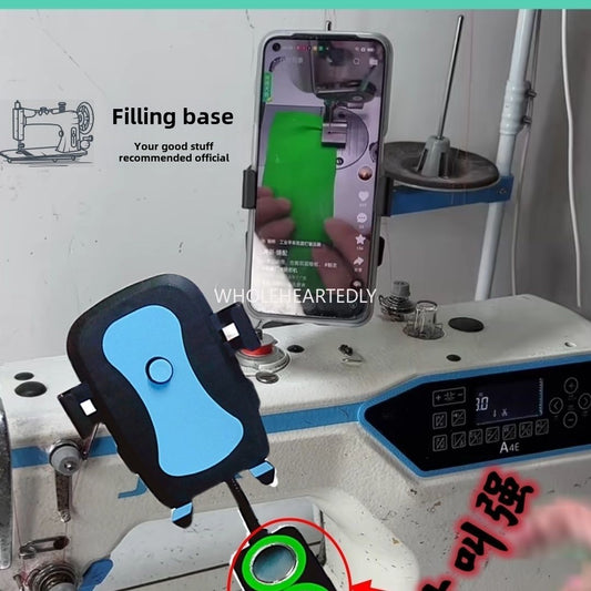 1035★  360-degree strong magnetic mobile phone holder, multi-functional magnetic shooting live broadcast mobile phone holder, sewing machine mobile phone holder