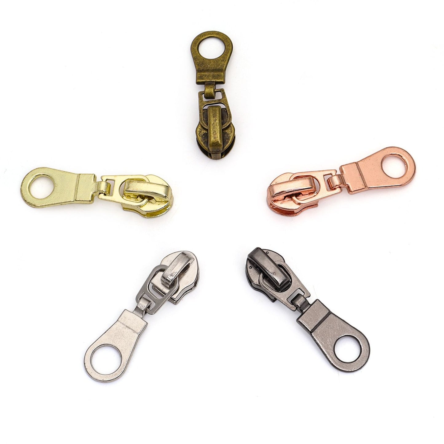 3104  Zipper No. 5 nylon positive wear Jitong head electroplating color multi-color optional with lock zinc alloy luggage jacket zipper is suitable