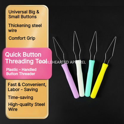 1900★ New Plastic Quick Button Threading Tool for Garment Making and DIY Sewing ★