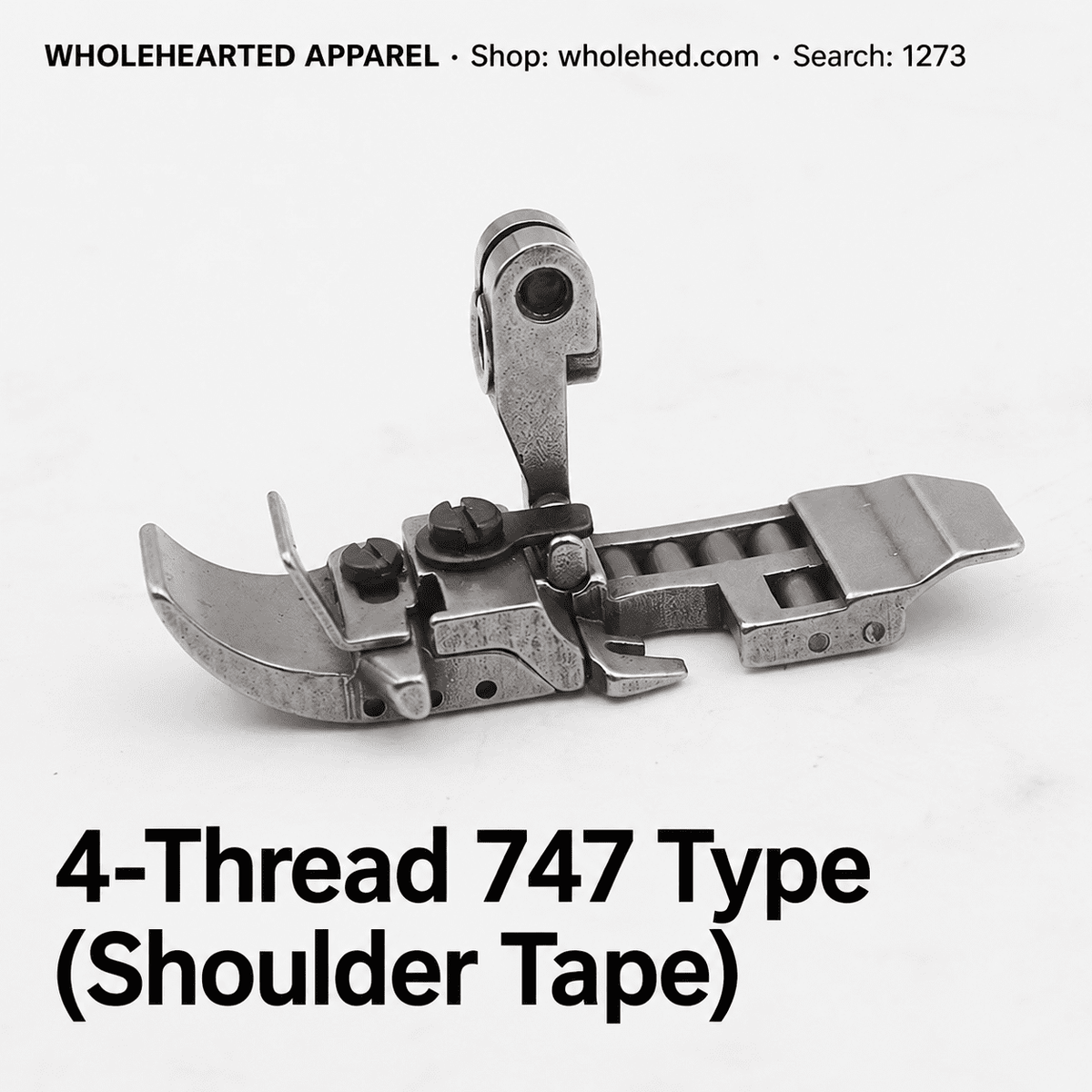 1273★ 4-Faden- und 5-Faden-Rollennähfuß für Overlock-Nähmaschinen, für schwere Stoffe, knitterarmes Design