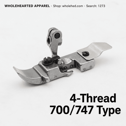 1273★ 4-Faden- und 5-Faden-Rollennähfuß für Overlock-Nähmaschinen, für schwere Stoffe, knitterarmes Design